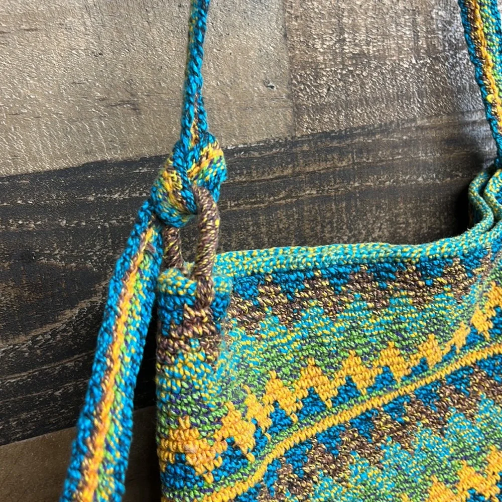 Hand Crocheted Boho Colorful Medium‎ Adjustable Nebaj Purse